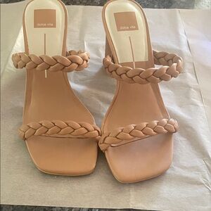 Dolce Vita Tan Braided Heels 9 1/2